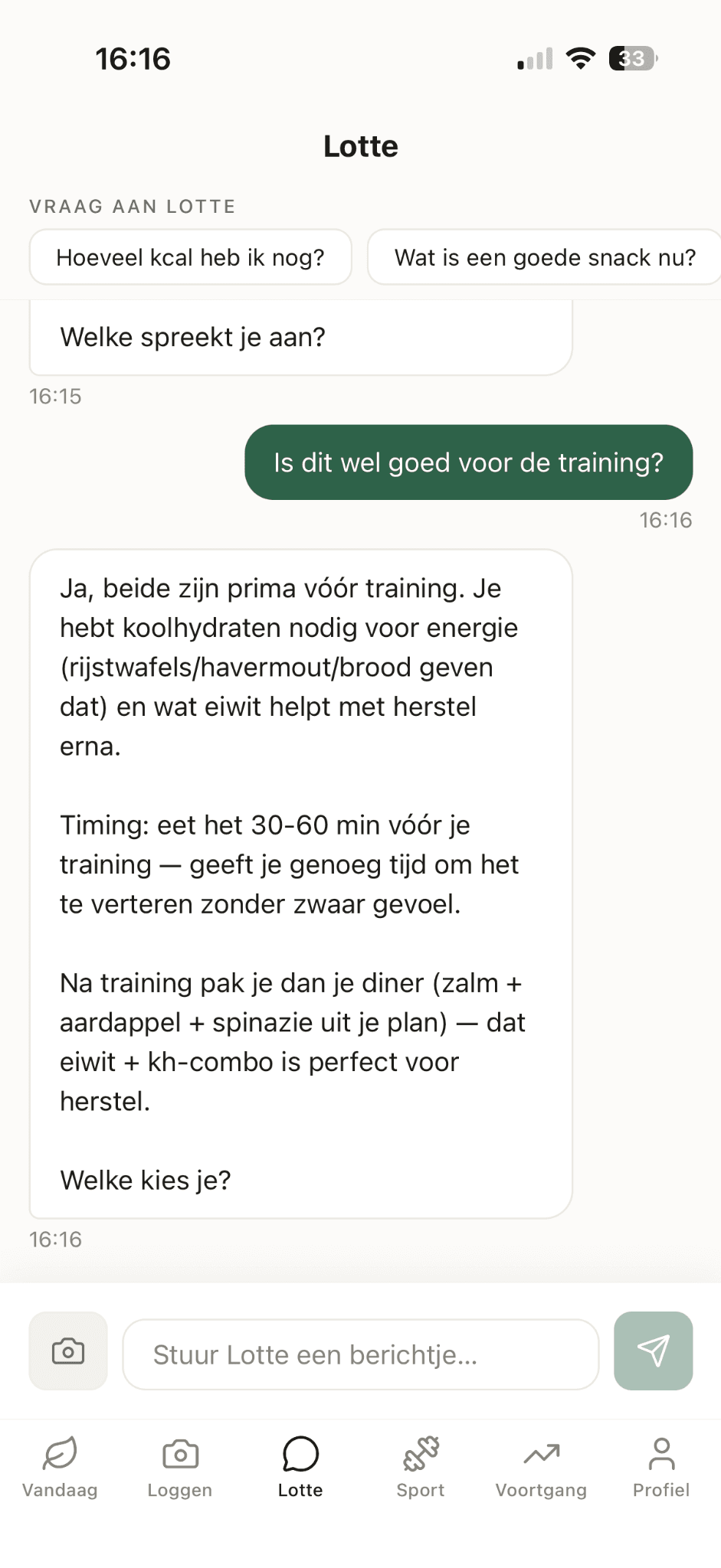 Het echte Lotte-scherm